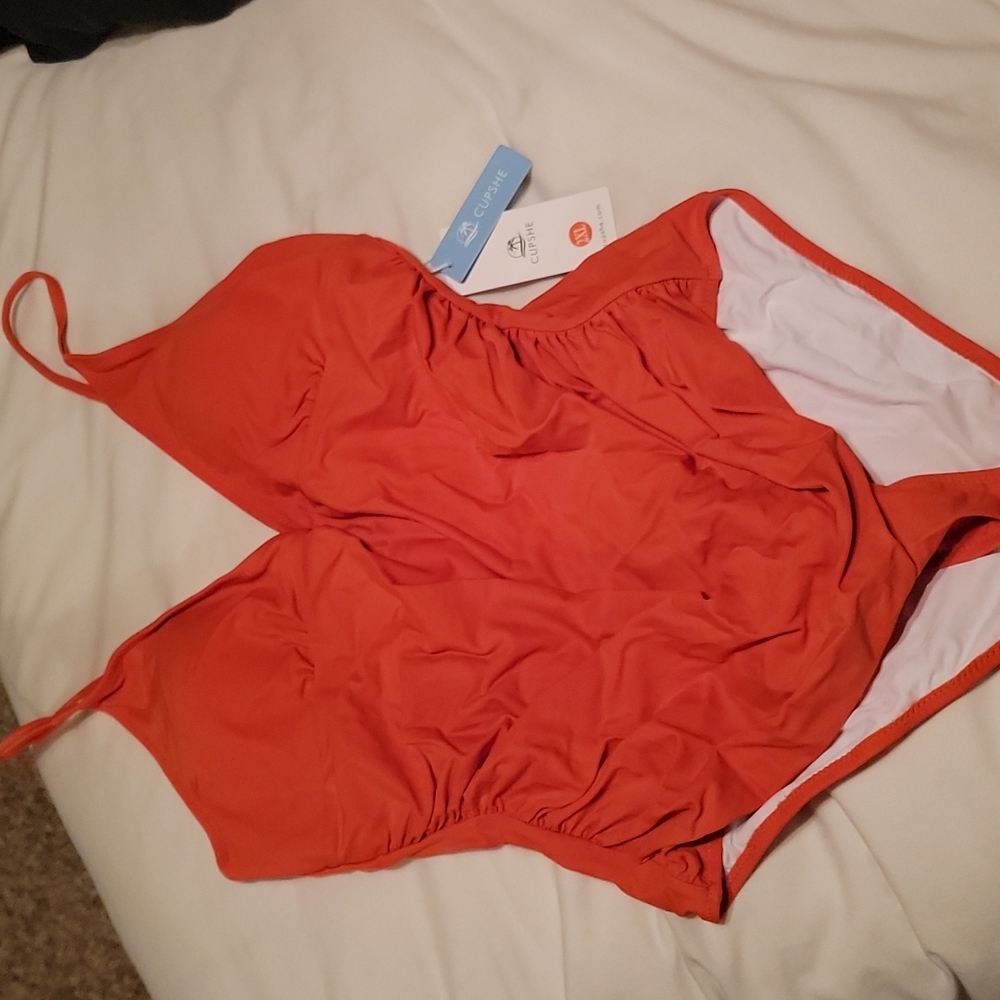 Cupshe 1 piece swimsuit, orange, 2XL